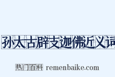 孙太古辟支迦佛近义词是什么意思的图片